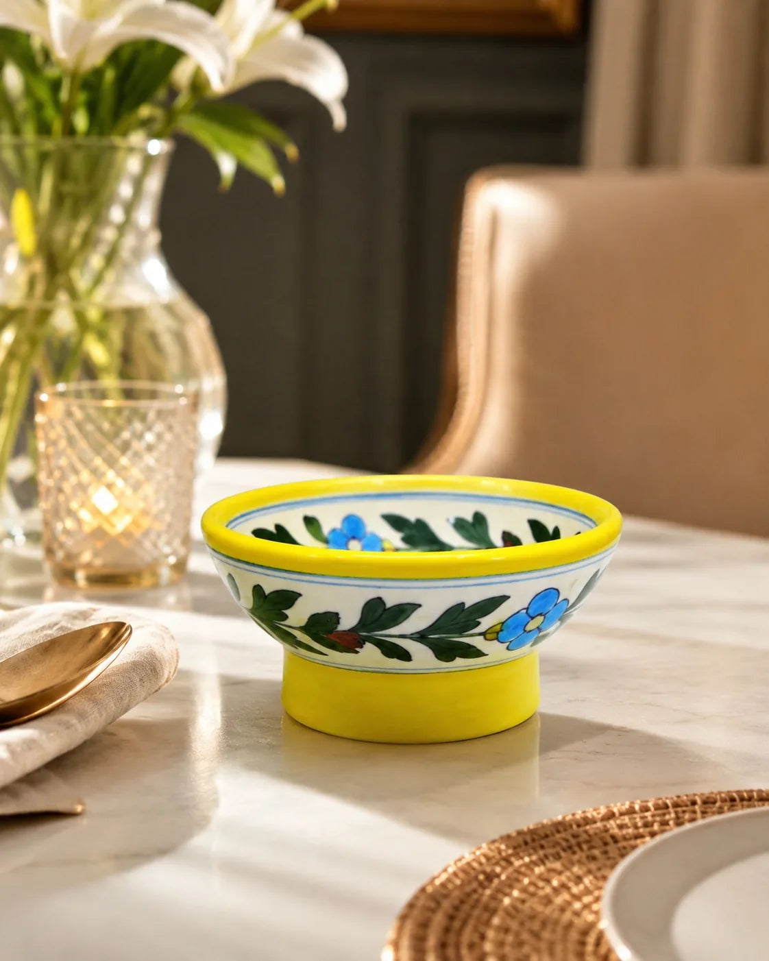 Decorating with Jaipur Blue Pottery: From Kitchen Shelves to Garden Spaces